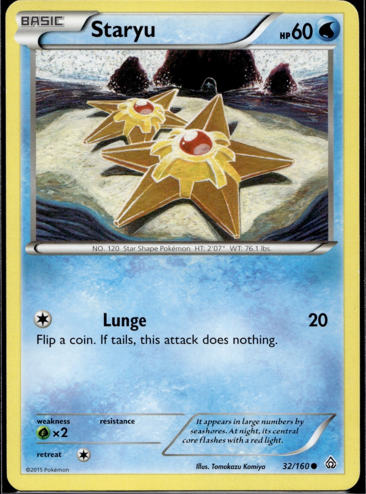 Staryu 32/160 PRC Primal Clash Pokemon Lightly Played