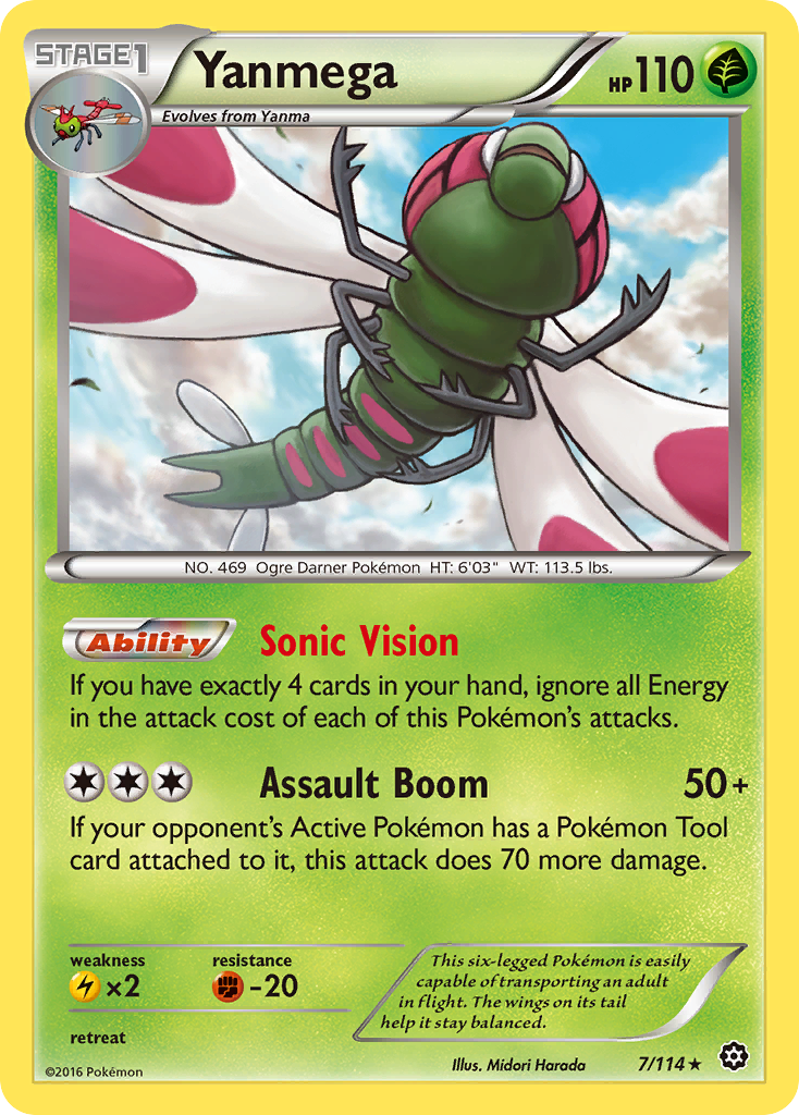 Yanmega 7/114 STS Steam Siege Pokemon Lightly Played