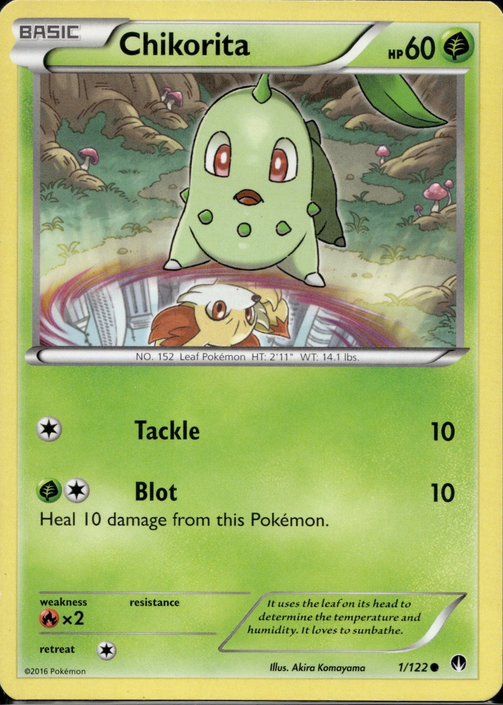 Chikorita 1/122 BKP BREAKpoint Pokemon Lightly Played