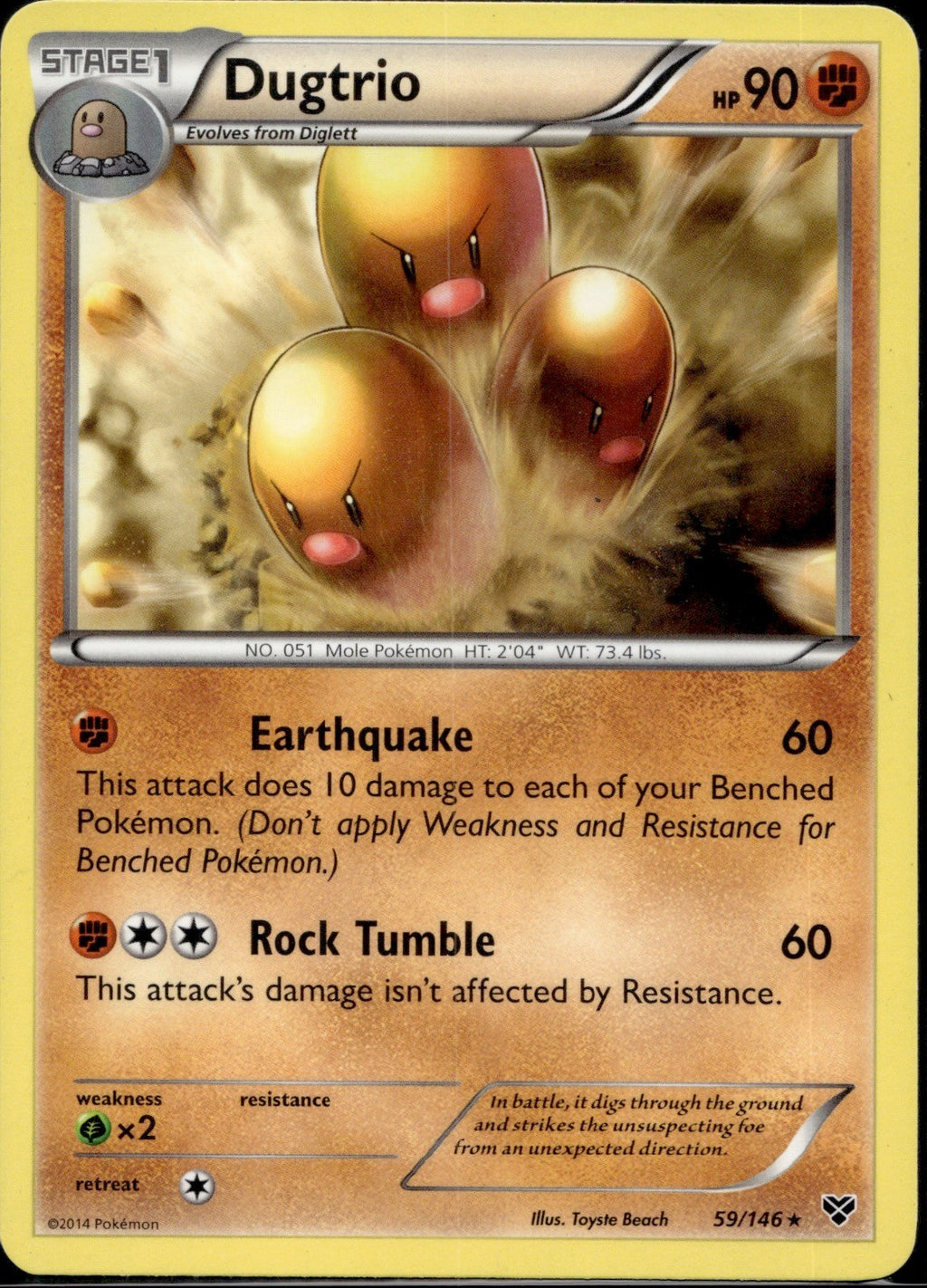 Dugtrio 59/146 XY XY Pokemon Lightly Played