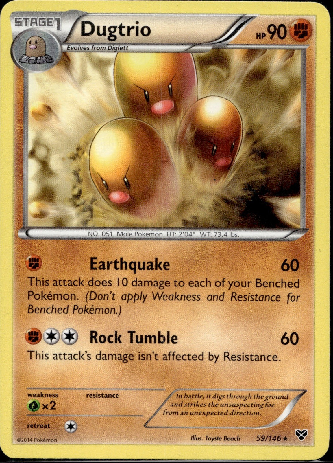 Dugtrio 59/146 XY XY Pokemon Lightly Played