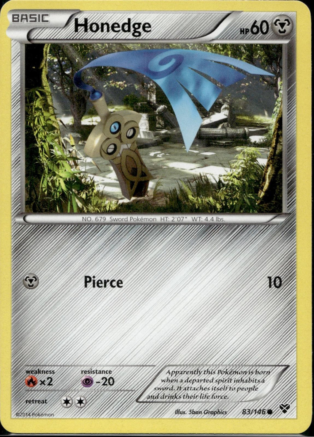 Honedge 83/146 XY XY Base Set Pokemon Lightly Played