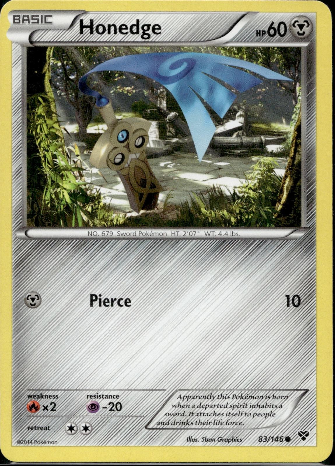 Honedge 83/146 XY XY Base Set Pokemon Lightly Played