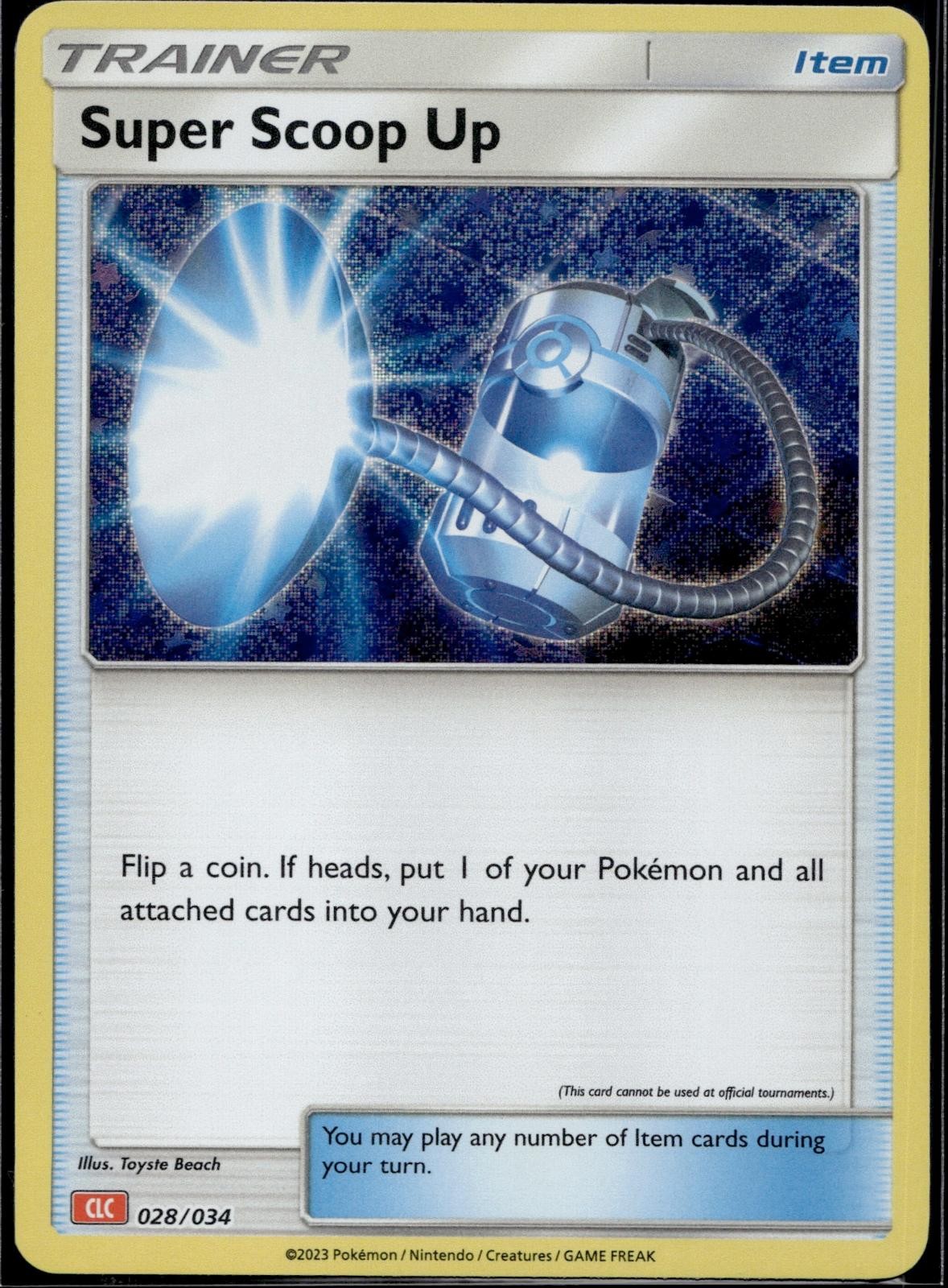 Super Scoop Up 028/034 CL Trading Card Game Classic Pokemon Holo Near Mint