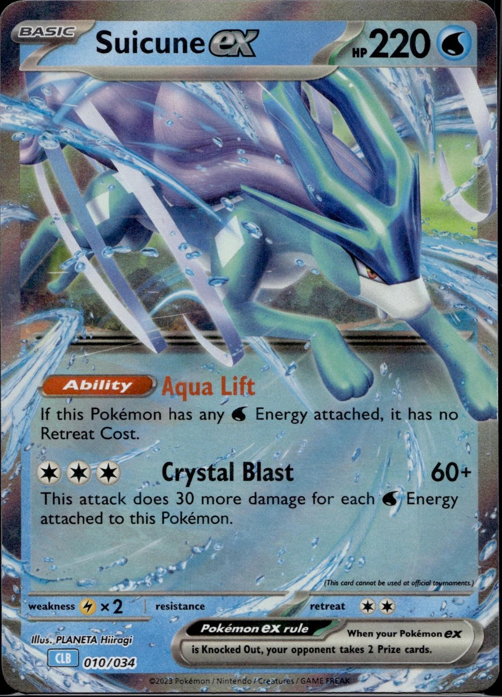 Suicune ex 010/034 CL Trading Card Game Classic Pokemon Holo Near Mint