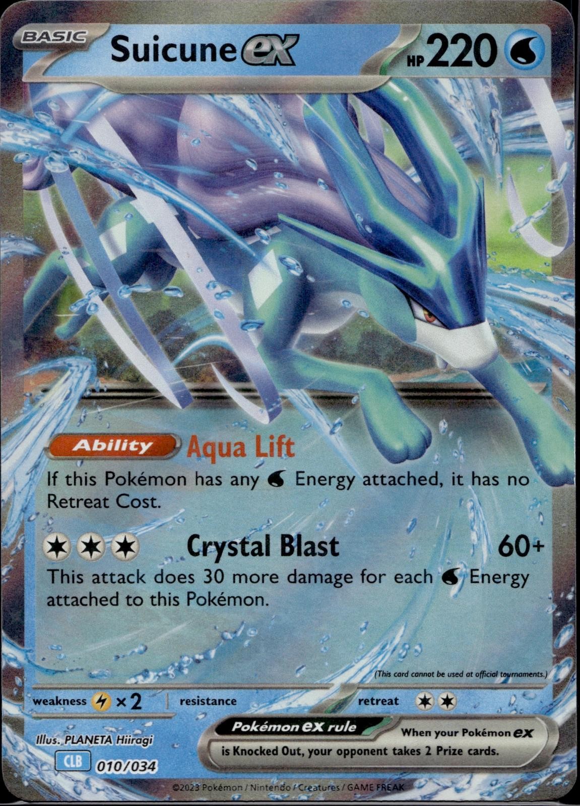 Suicune ex 010/034 CL Trading Card Game Classic Pokemon Holo Near Mint