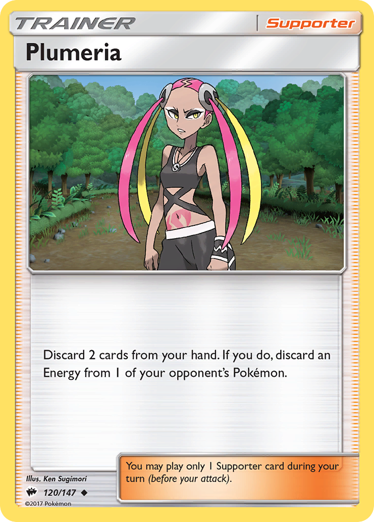 Plumeria 120/147 BUS Burning Shadows Pokemon Lightly Played