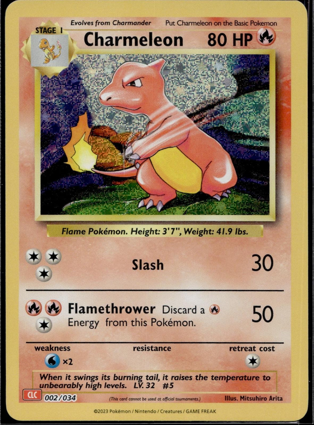 Charmeleon 002/034 CL Trading Card Game Classic Pokemon Holo Near Mint