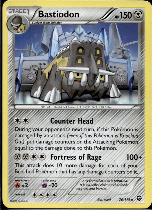 Bastiodon 70/114 STS Steam Siege Pokemon Lightly Played