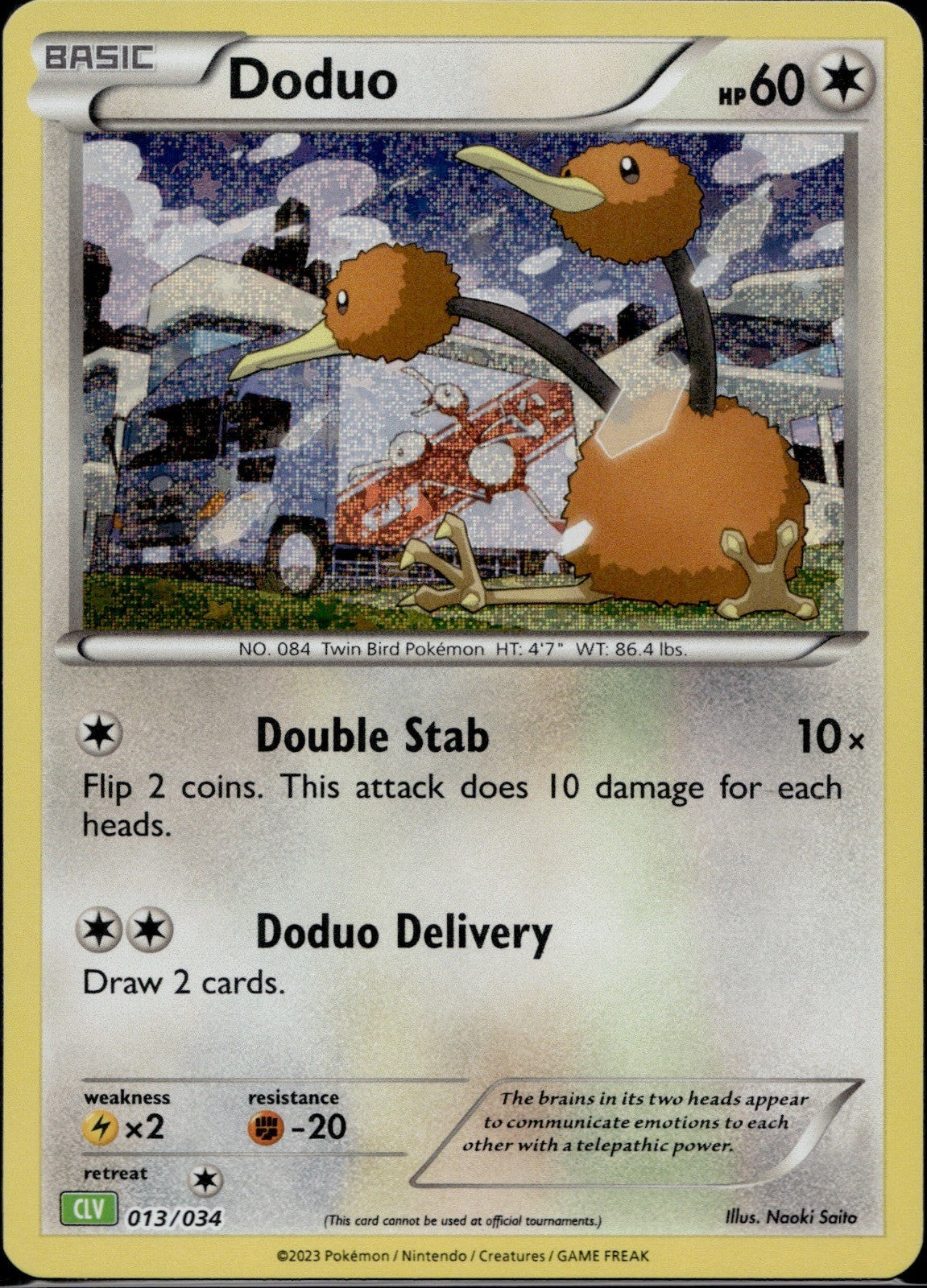 Doduo 013/034 CL Trading Card Game Classic Pokemon Holo Near Mint