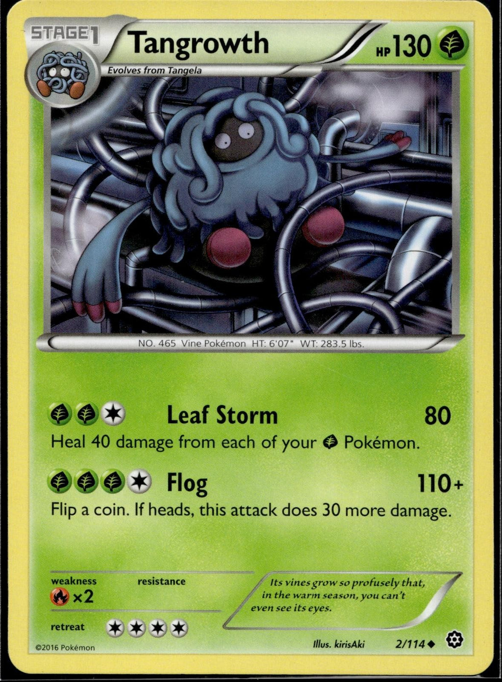 Tangrowth 2/114 STS Steam Siege Pokemon Lightly Played