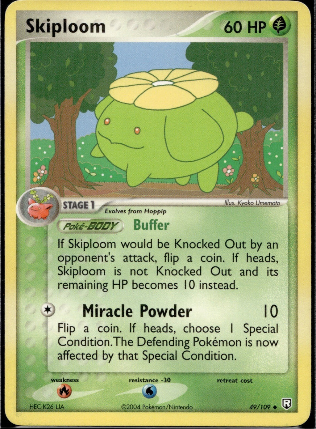 Skiploom 49/109 TRR Team Rocket Returns Pokemon Lightly Played