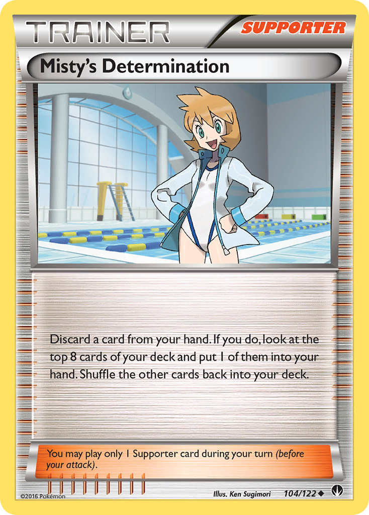 Misty's Determination 104/122 BKP BREAKpoint Pokemon Lightly Played
