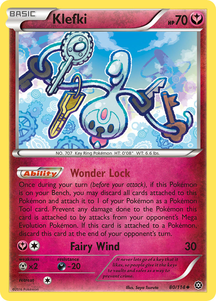 Klefki 80/114 STS Steam Siege Pokemon Lightly Played