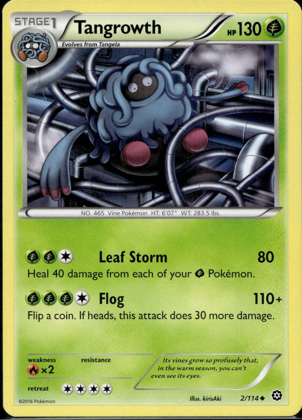 Tangrowth 2/114 STS Steam Siege Pokemon Lightly Played