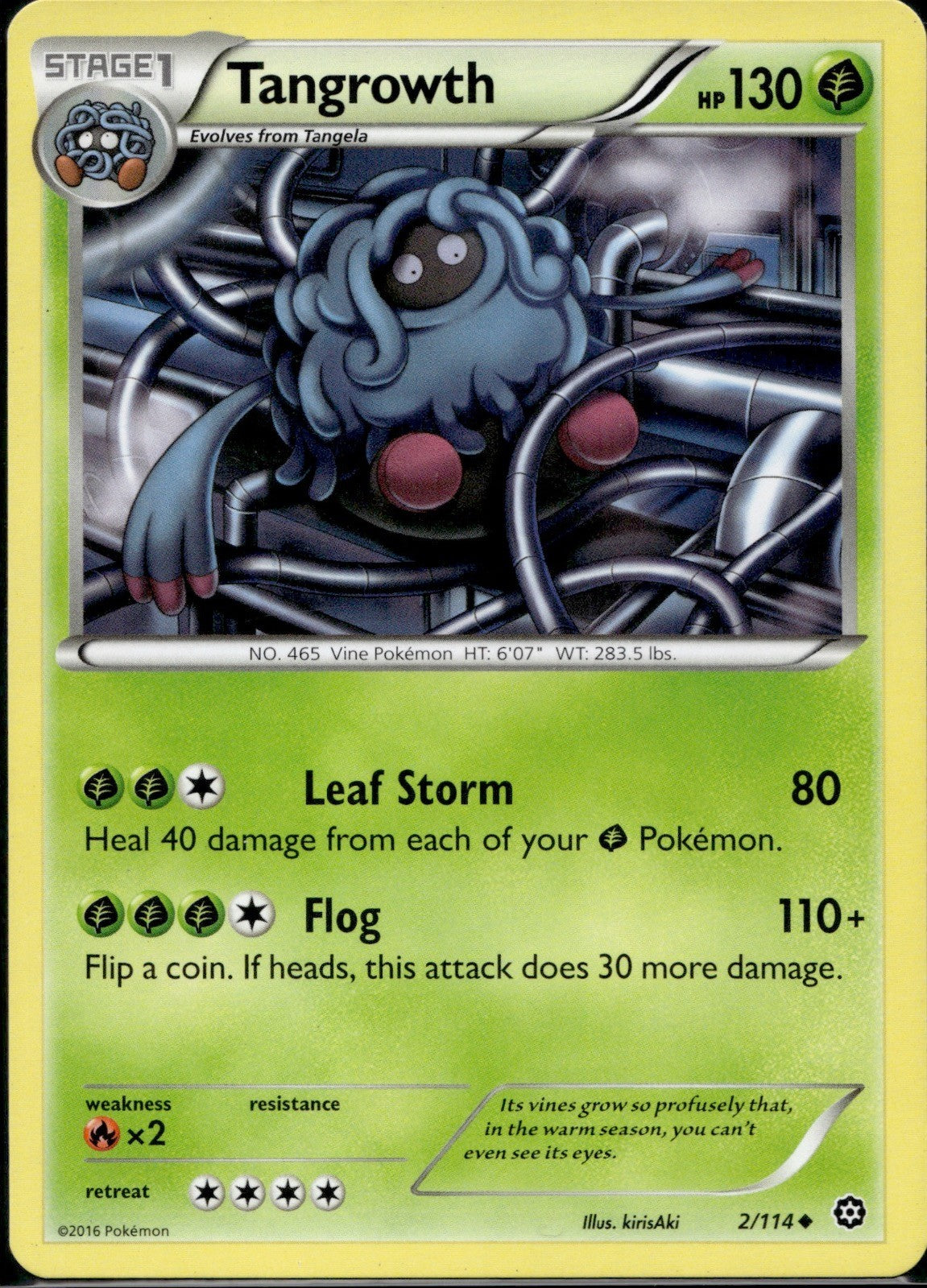 Tangrowth 2/114 STS Steam Siege Pokemon Lightly Played