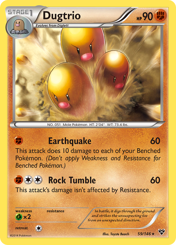 Dugtrio 59/146 XY XY Pokemon Lightly Played
