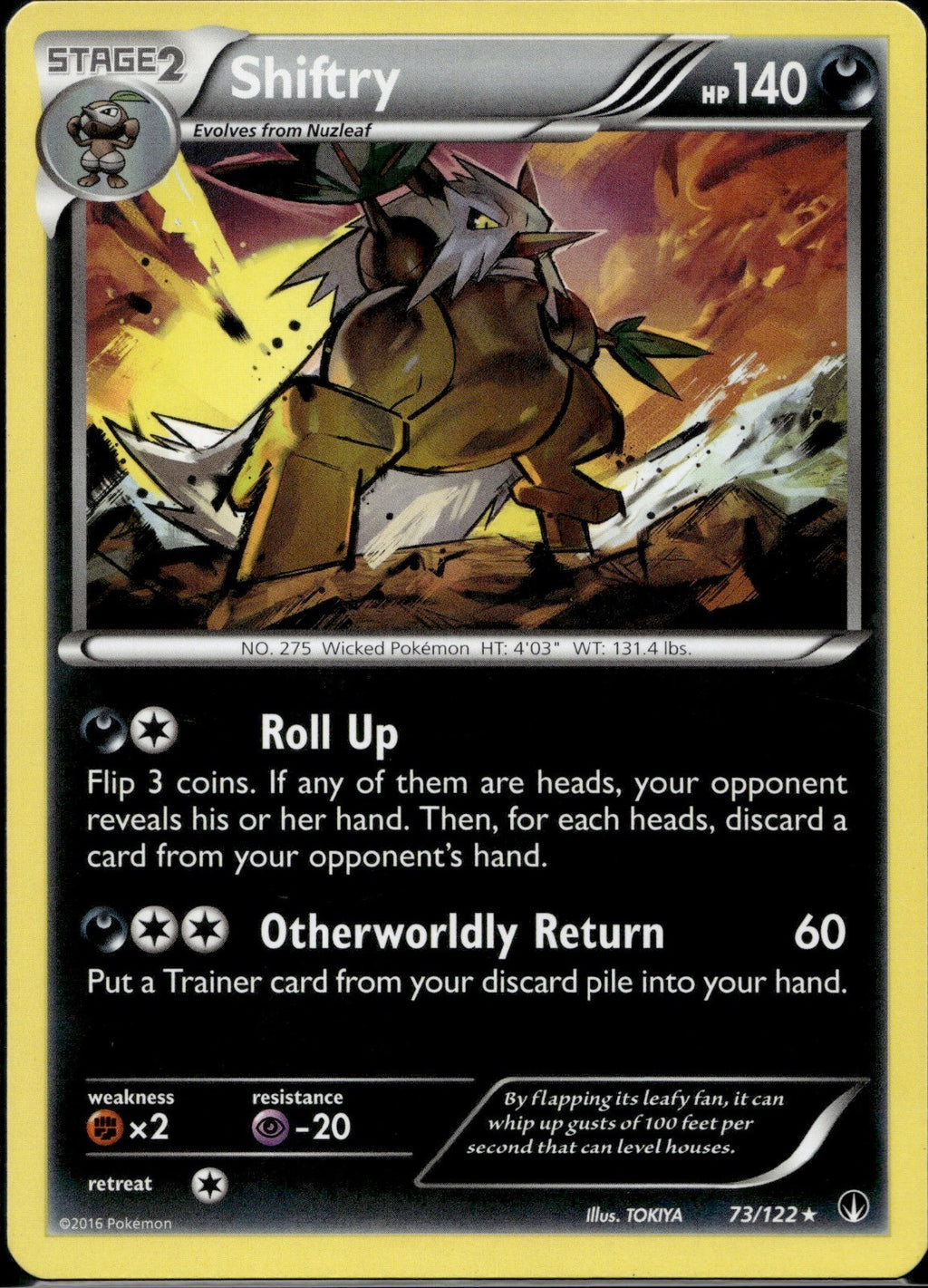 Shiftry 73/122 BKP BREAKpoint Pokemon Lightly Played