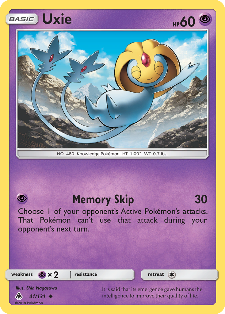 Uxie 41/131 FLI Forbidden Light Pokemon Lightly Played