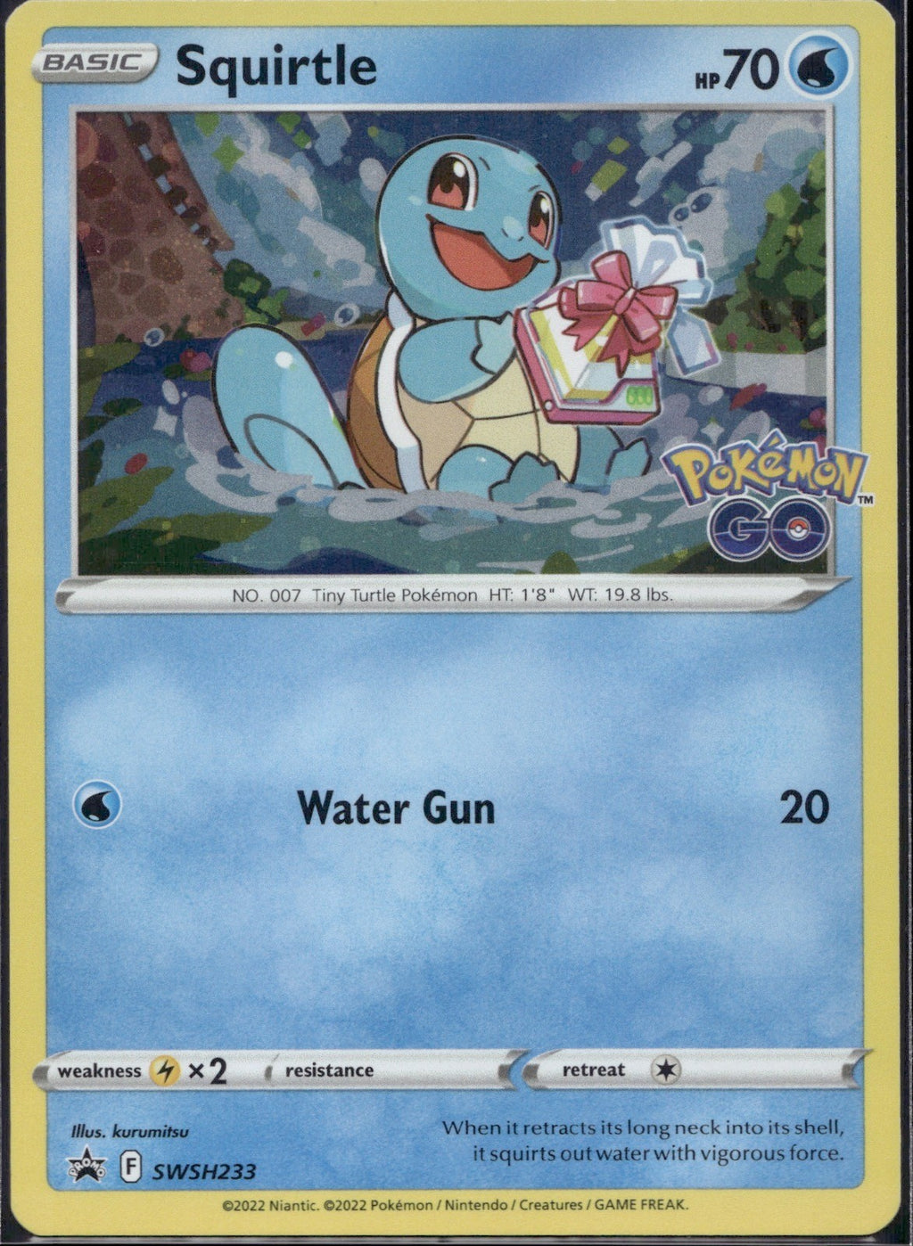 Squirtle SWSH233 SWSD Sword & Shield Promo Pokemon Holo Lightly Played
