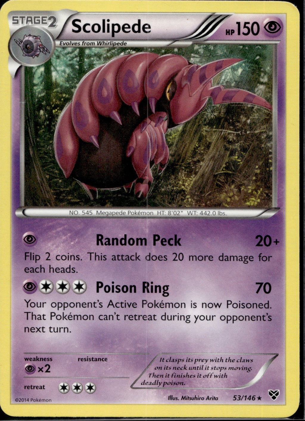 Scolipede 53/146 XY XY Pokemon Lightly Played