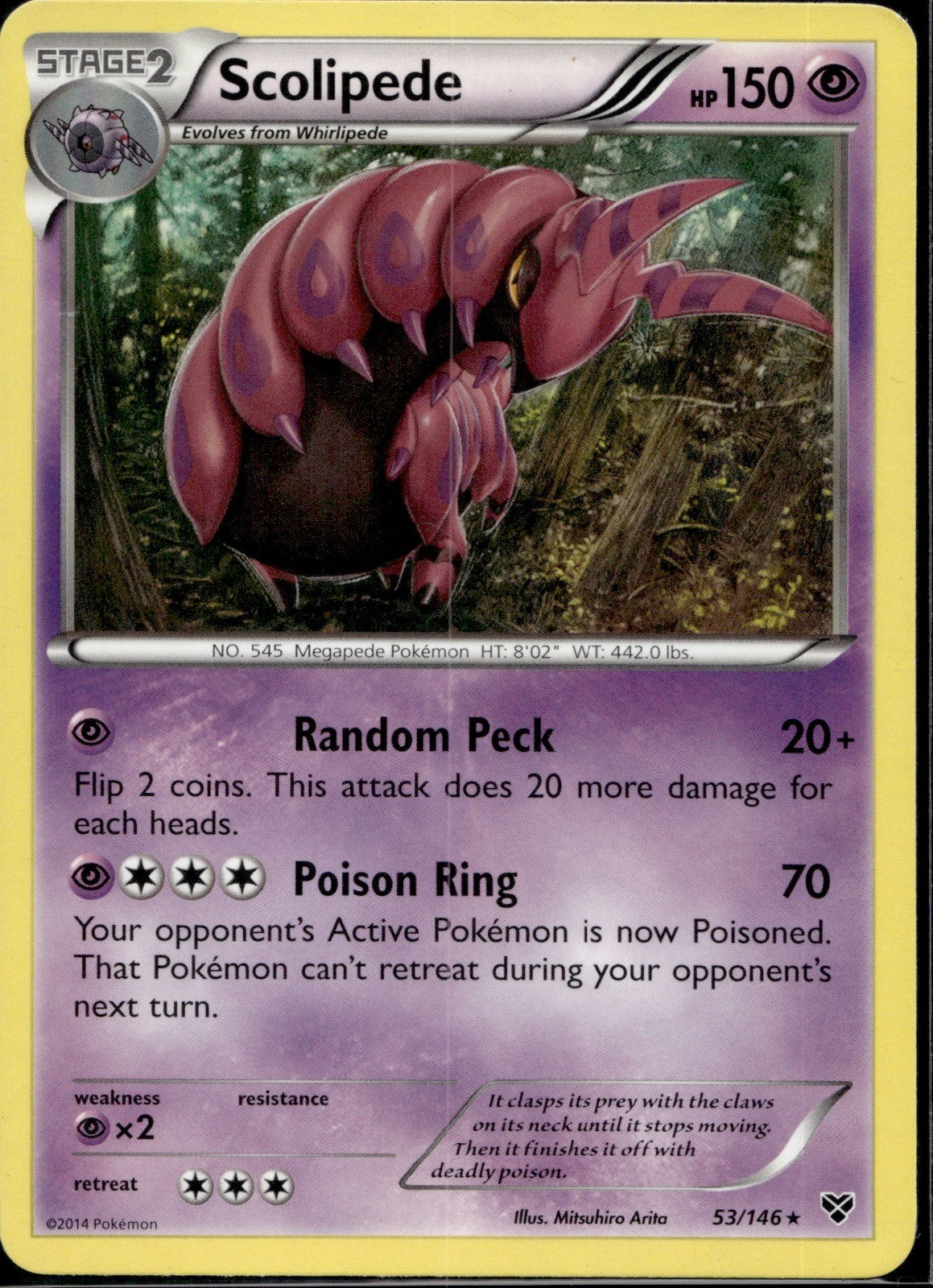 Scolipede 53/146 XY XY Pokemon Lightly Played
