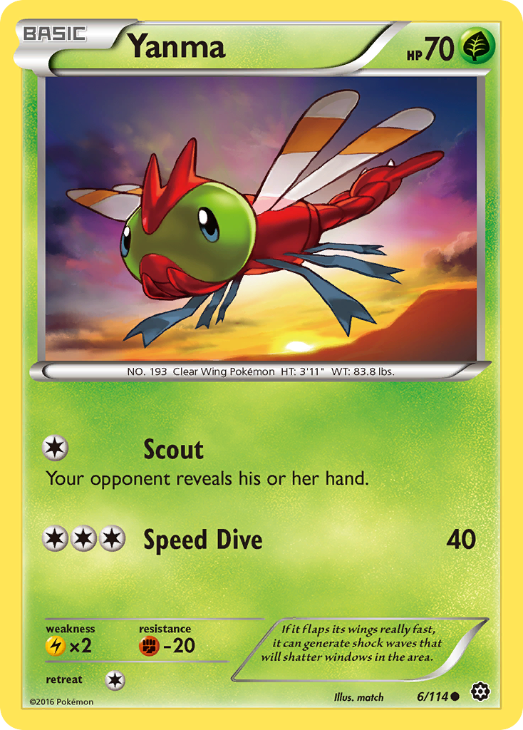 Yanma 6/114 STS Steam Siege Pokemon Lightly Played