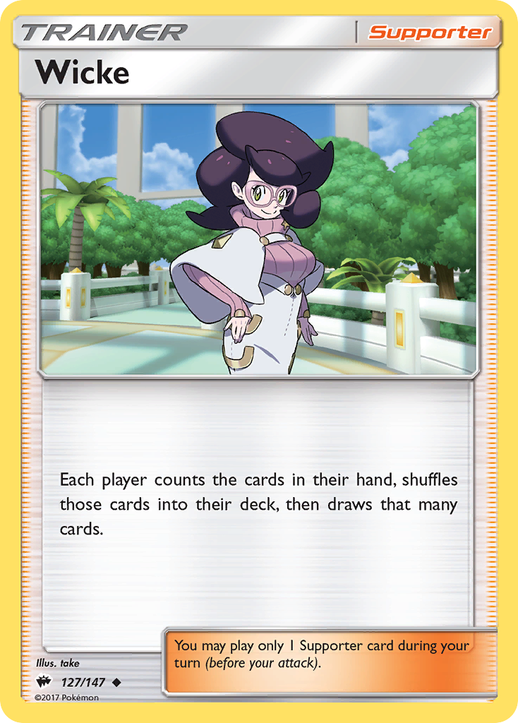 Wicke 127/147 BUS Burning Shadows Pokemon Lightly Played