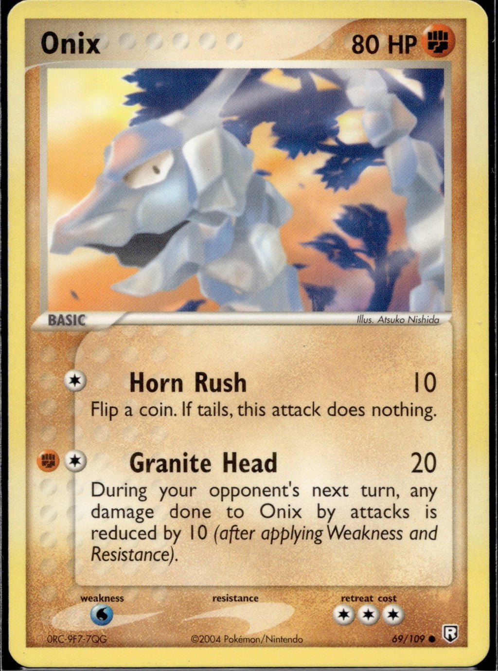 Onix 69/109 TRR Team Rocket Returns Pokemon Lightly Played