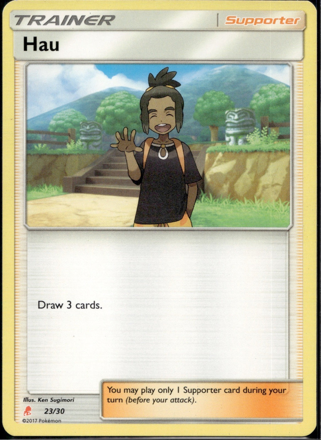 Hau (#57 Charizard Stamped) 120/149 BTA Battle Academy Pokemon Lightly Played