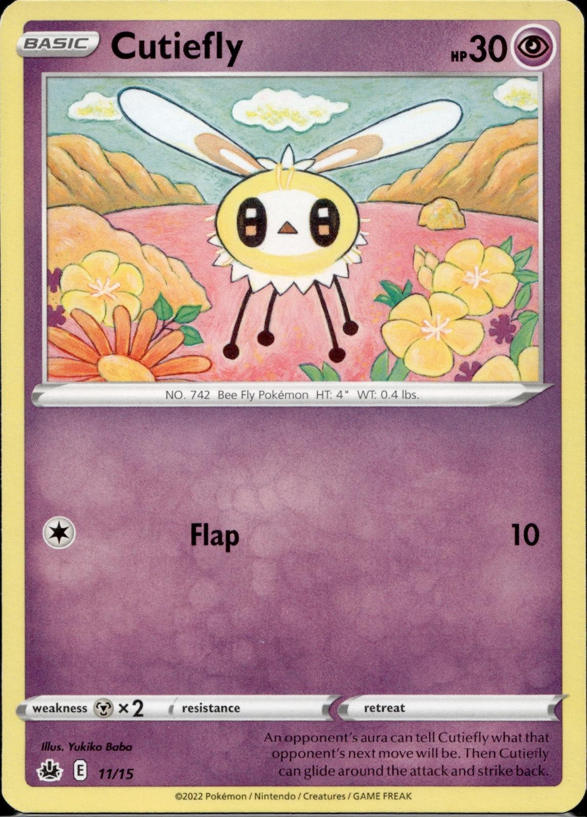 Cutiefly 011/015 MCD22 McDonald's Promos 2022 Pokemon Lightly Played