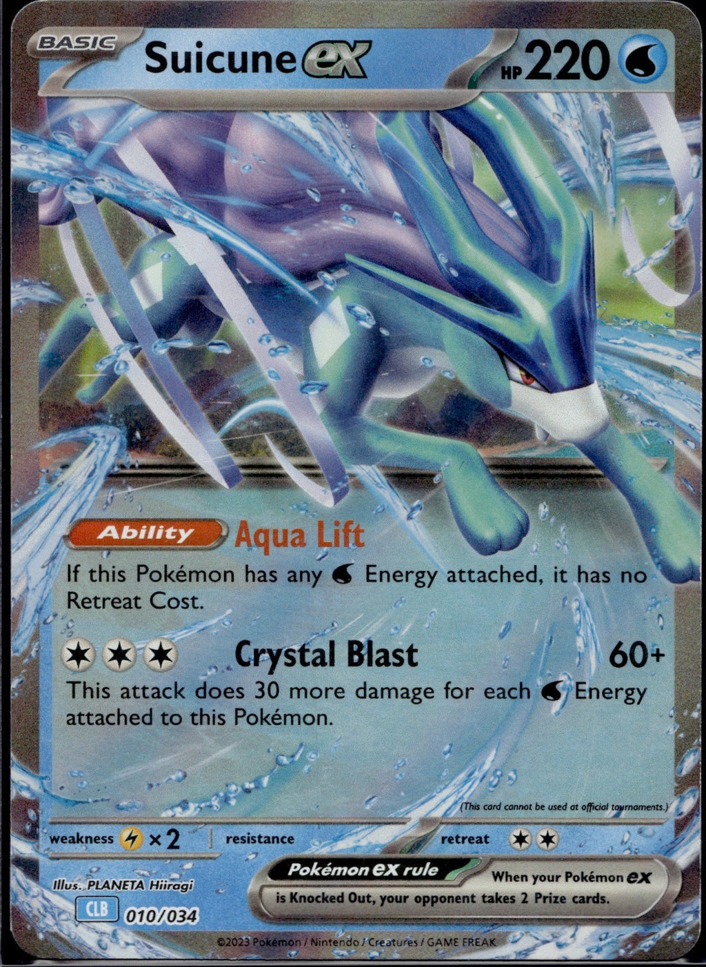 Suicune ex 010/034 CL Trading Card Game Classic Pokemon Holo Near Mint
