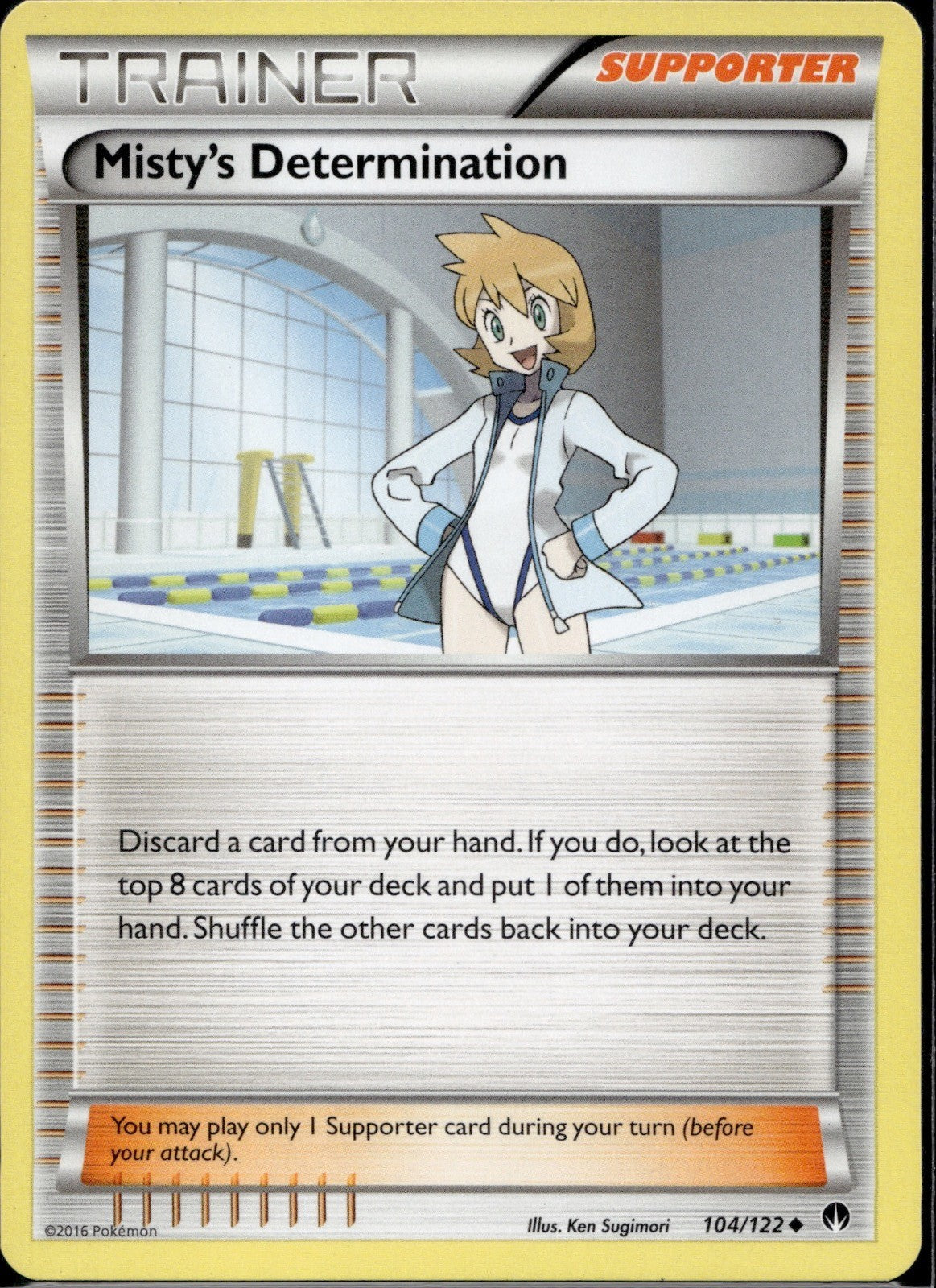 Misty's Determination 104/122 BKP BREAKpoint Pokemon Lightly Played