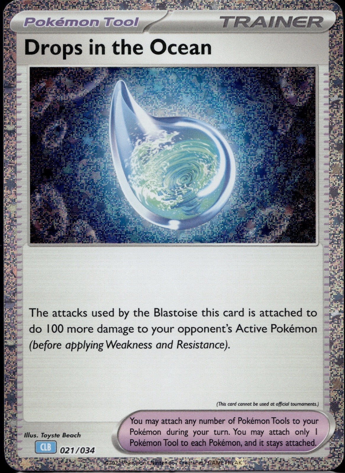 Drops in the Ocean 021/034 CL Trading Card Game Classic Pokemon Holo Near Mint