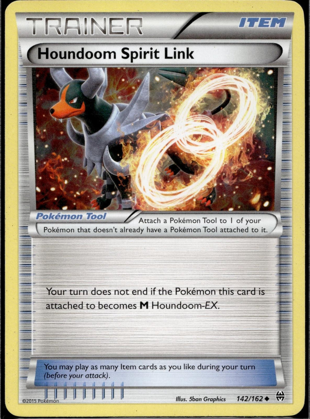 Houndoom Spirit Link 142/162 BKT BREAKthrough Pokemon Lightly Played