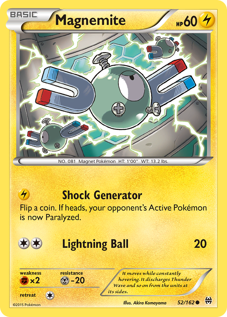 Magnemite 52/162 BKT BREAKthrough Pokemon Lightly Played
