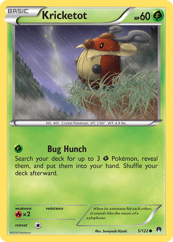 Kricketot 5/122 BKP BREAKpoint Pokemon Lightly Played