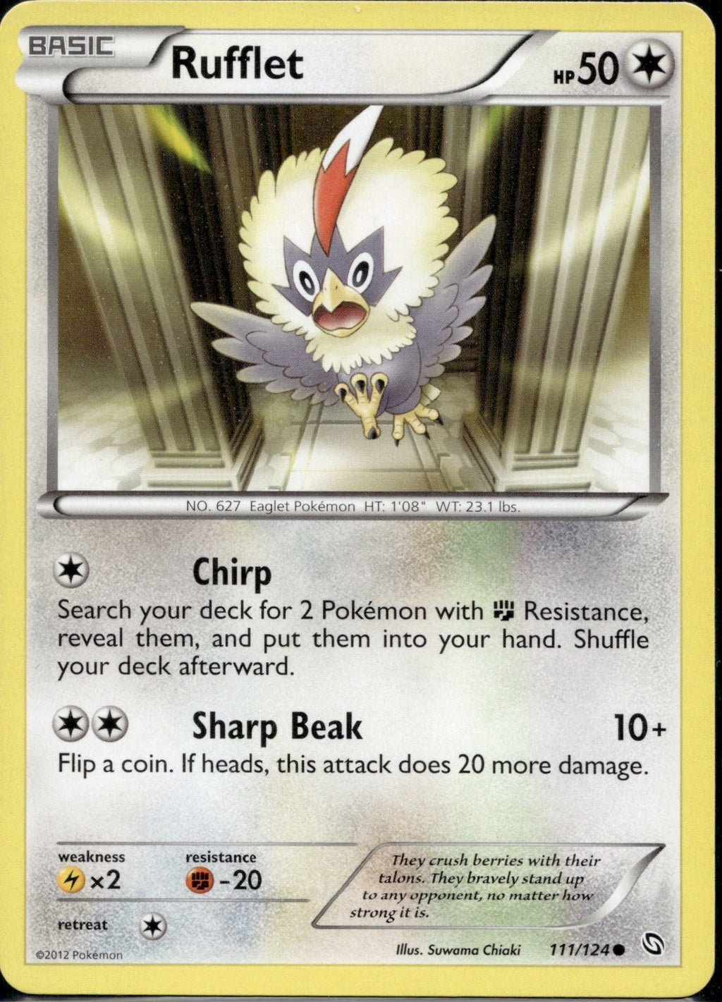 Rufflet 111/124 DRX Dragons Exalted Pokemon Lightly Played