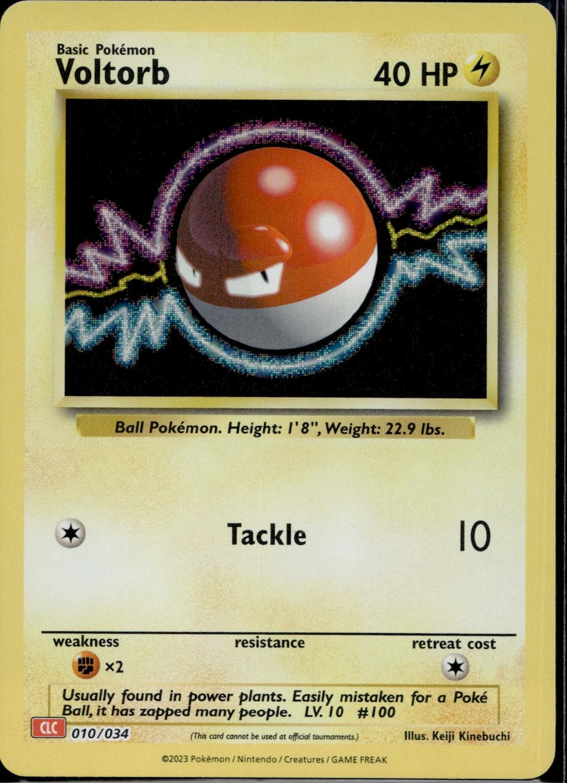 Voltorb 010/034 CL Trading Card Game Classic Pokemon Holo Near Mint