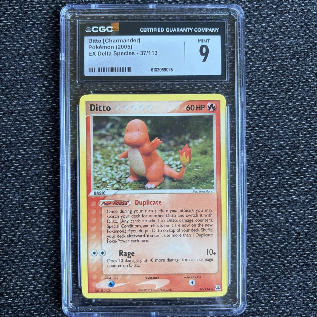 Ditto (Charmander) 37/113 EX Delta Species 2005 CGC 9  MINT Pokemon Graded TCG