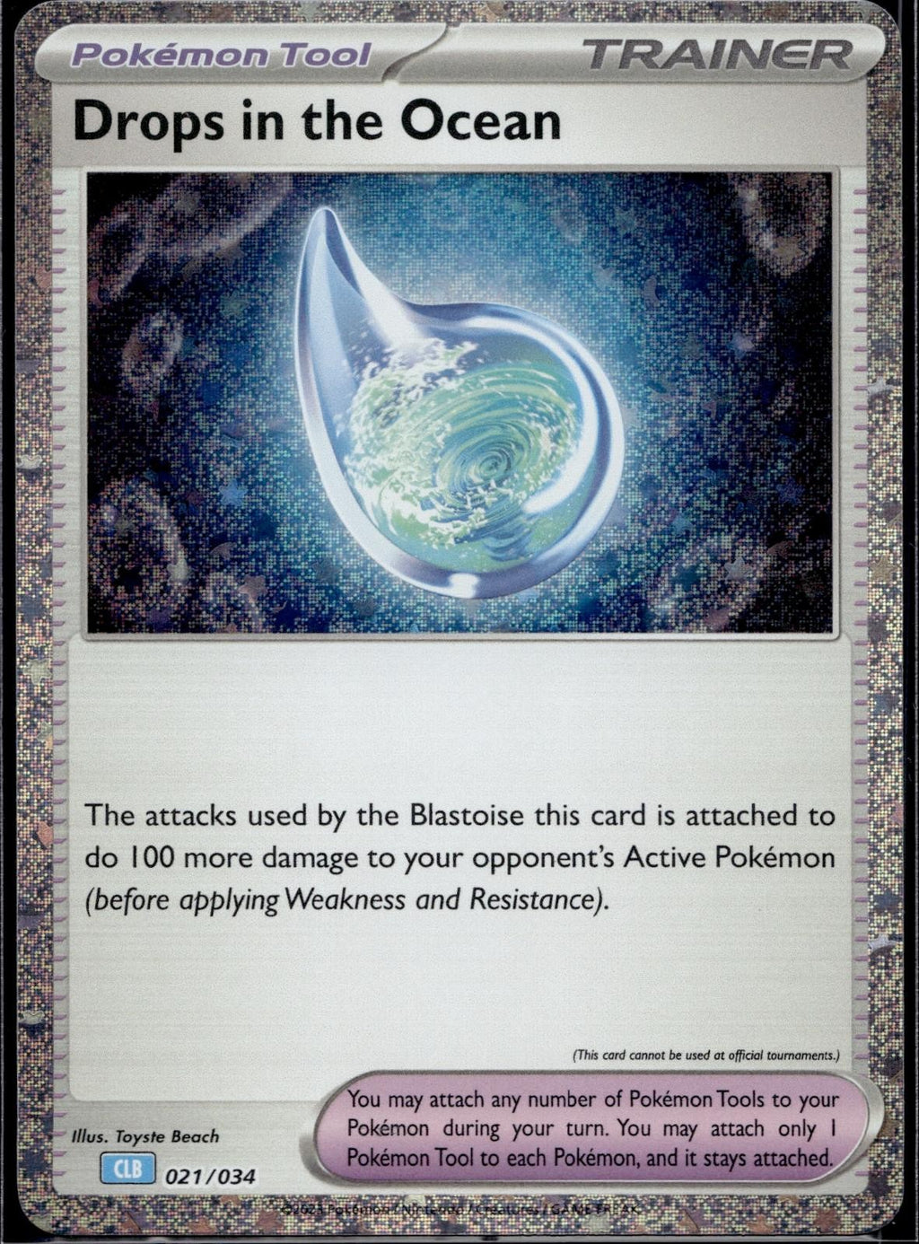 Drops in the Ocean 021/034 CL Trading Card Game Classic Pokemon Holo Near Mint