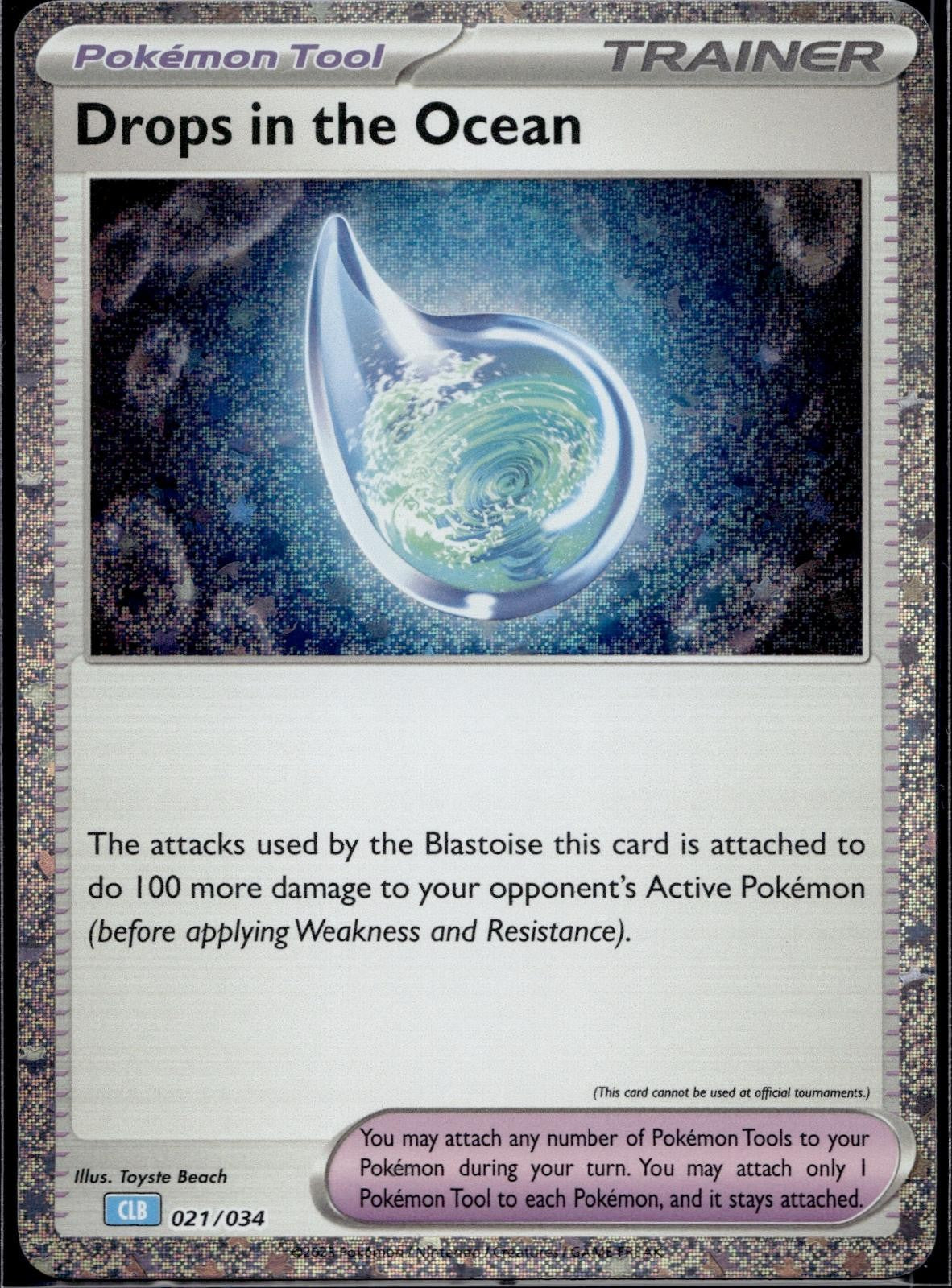 Drops in the Ocean 021/034 CL Trading Card Game Classic Pokemon Holo Near Mint