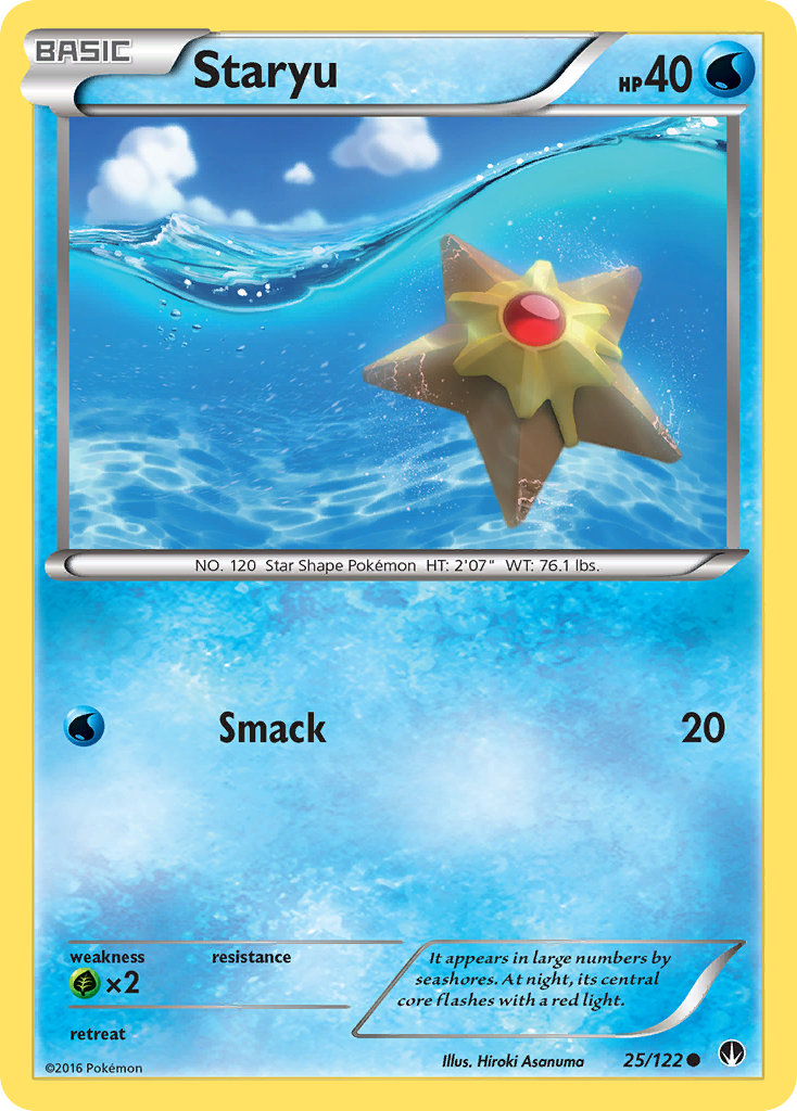 Staryu 25/122 BKP BREAKpoint Pokemon Lightly Played