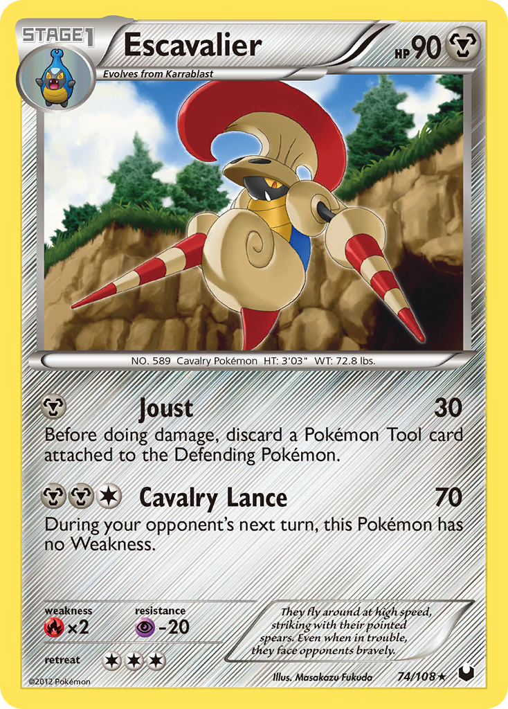 Escavalier 74/108 DEX Dark Explorers Pokemon Lightly Played