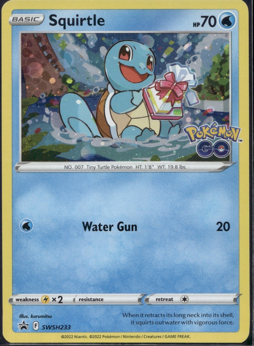 Squirtle SWSH233 SWSD Sword & Shield Promo Pokemon Holo Lightly Played