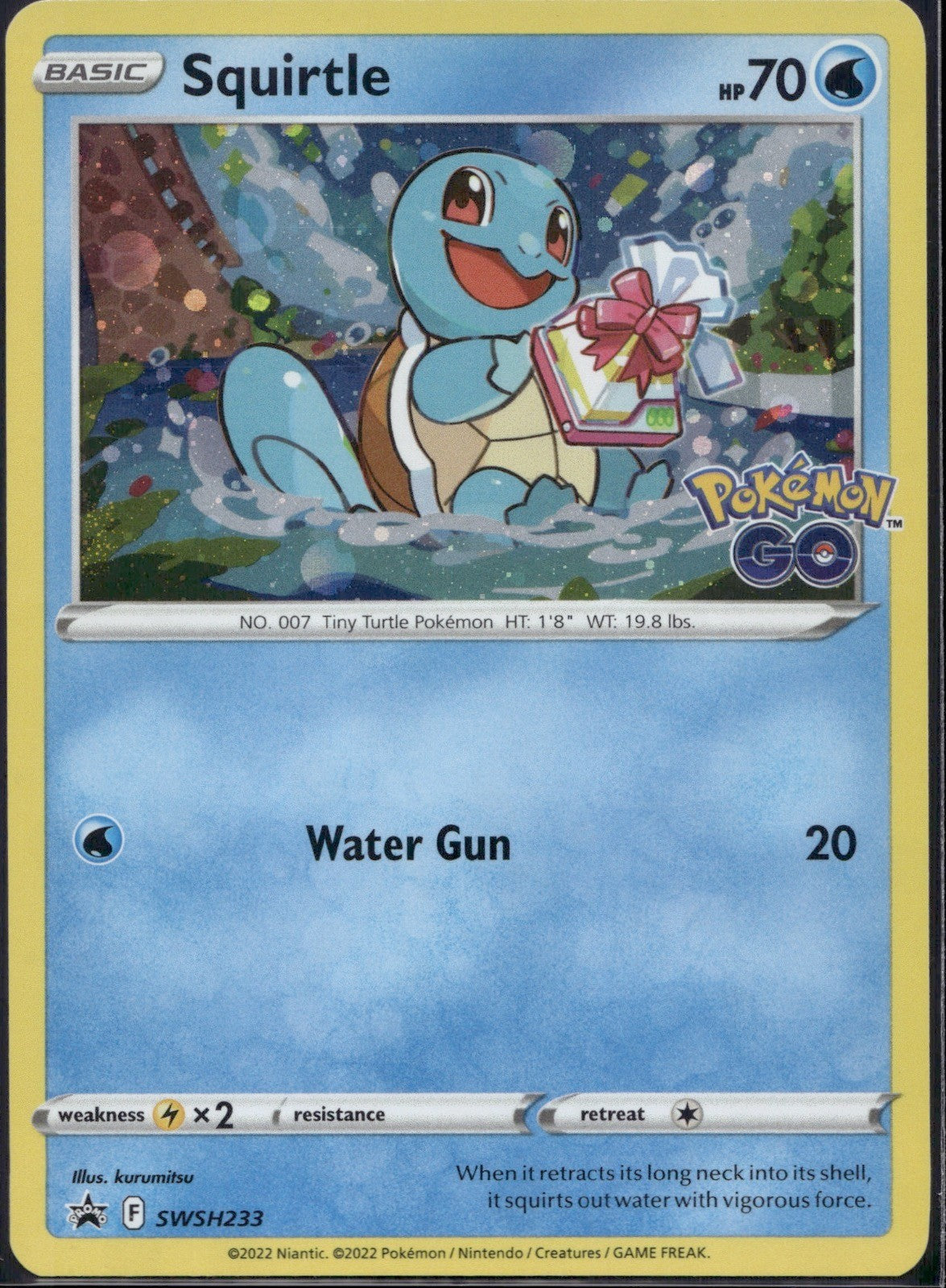 Squirtle SWSH233 SWSD Sword & Shield Promo Pokemon Holo Lightly Played