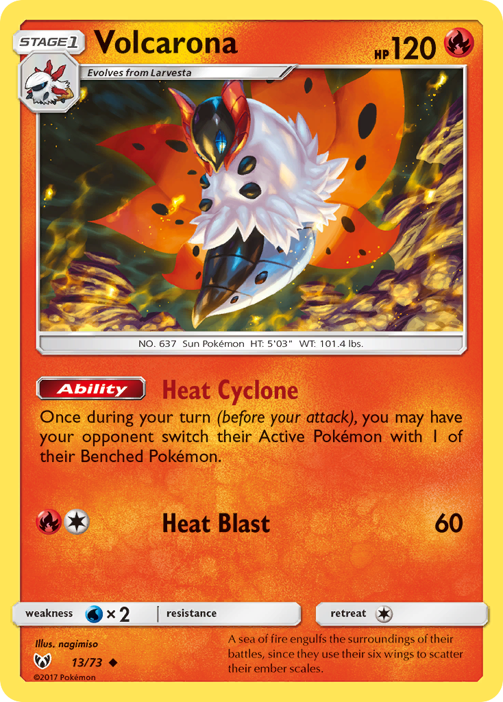 Volcarona 13/73 SLG Shining Legends Pokemon Lightly Played