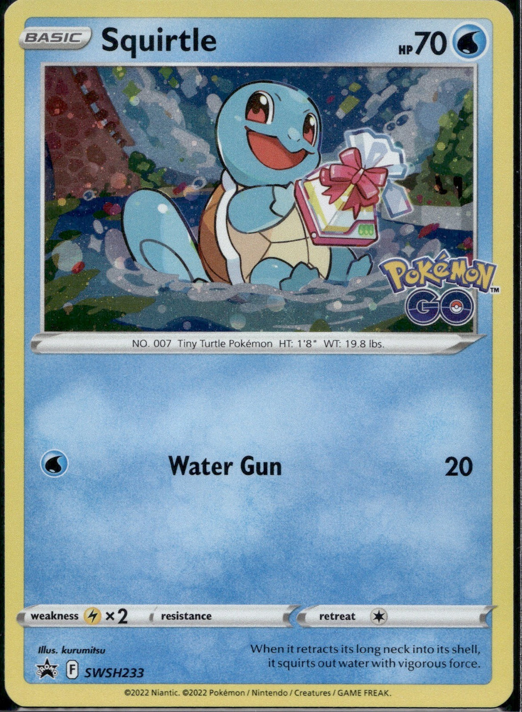 Squirtle SWSH233 SWSD Sword & Shield Promo Pokemon Holo Lightly Played