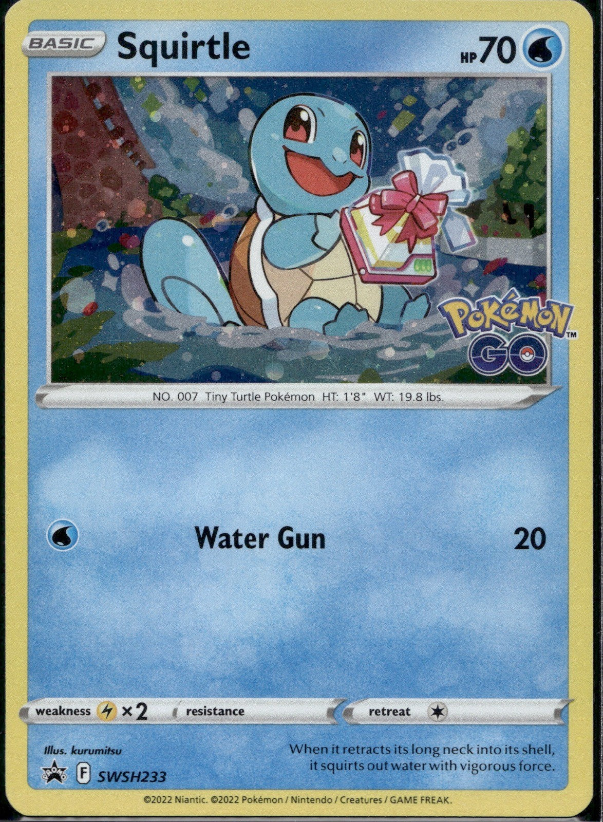 Squirtle SWSH233 SWSD Sword & Shield Promo Pokemon Holo Lightly Played