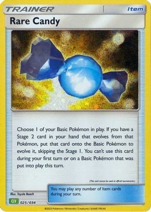 Rare Candy (CLV) 025/034 CL Trading Card Game Classic Pokemon Holo Near Mint